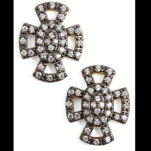 Freida Rothman Metropolitan Maltese Cross Stud Earings